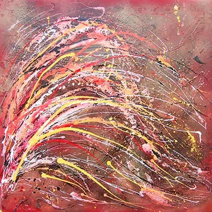 SUPERB ORIGINAL RACHEL MCCULLOCK "Neptune's Coral" Wild Sea ABSTRACT PAINTING - Picture 1 of 1