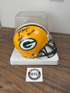 Brett Favre signierter Green Bay Packers Minihelm mit Aufschrift 421 TDs - Bild 1 von 4