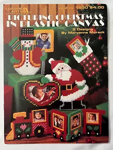 Christmas Plastic Canvas Patterns Book Photo Picture Frames Train Snowman Noel + - Picture 1 of 2