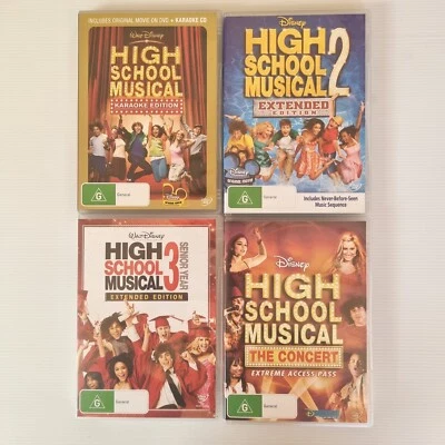 High School Musical DVD 1, 2 &3 Movie Bundle- plus The Concert - Region 4 - image 1 of 4