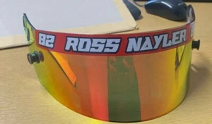 VISOR STRIPS HELMET RACING CUSTOM ANY 3 COLOURS 300MM X 2 X 25MM MOTO X RACE  - Picture 1 of 12