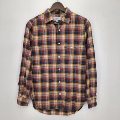 Camisa Jack Spade Para Hombres Franela Cuadros Botón Frontal 100% Algodón Talla XS Foto 1 de 3