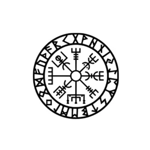 Viking Icelandic symbol TEMPORARY Tattoo compass Vegvisir - Picture 1 of 2