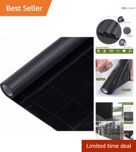 Window Film Static Cling Black 17.7x157.4in Room Darkening Privacy Heat Control - Picture 1 of 10