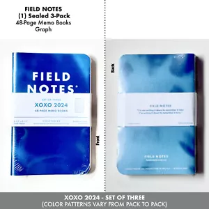 Field Notes XOXO 2024 - Cyanotype - 3 Memo Books - Graph (New - Sealed) - Picture 1 of 1