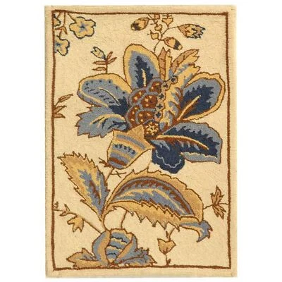 Chelsea Collection Accent Rug - 1'8" x 2'6" Ivory Hand-Hooked French Country ... - Image 1 of 3
