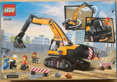 LEGO City Yellow Construction Excavator 60420 Toy Building Kit 633 pcs - Image 1 of 4