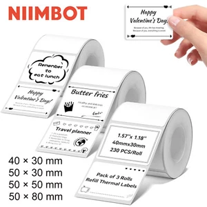 NIIMBOT Thermal Self-adhesive Printer Labels Stickers Compatible with B1 B21 B3S - Picture 1 of 15