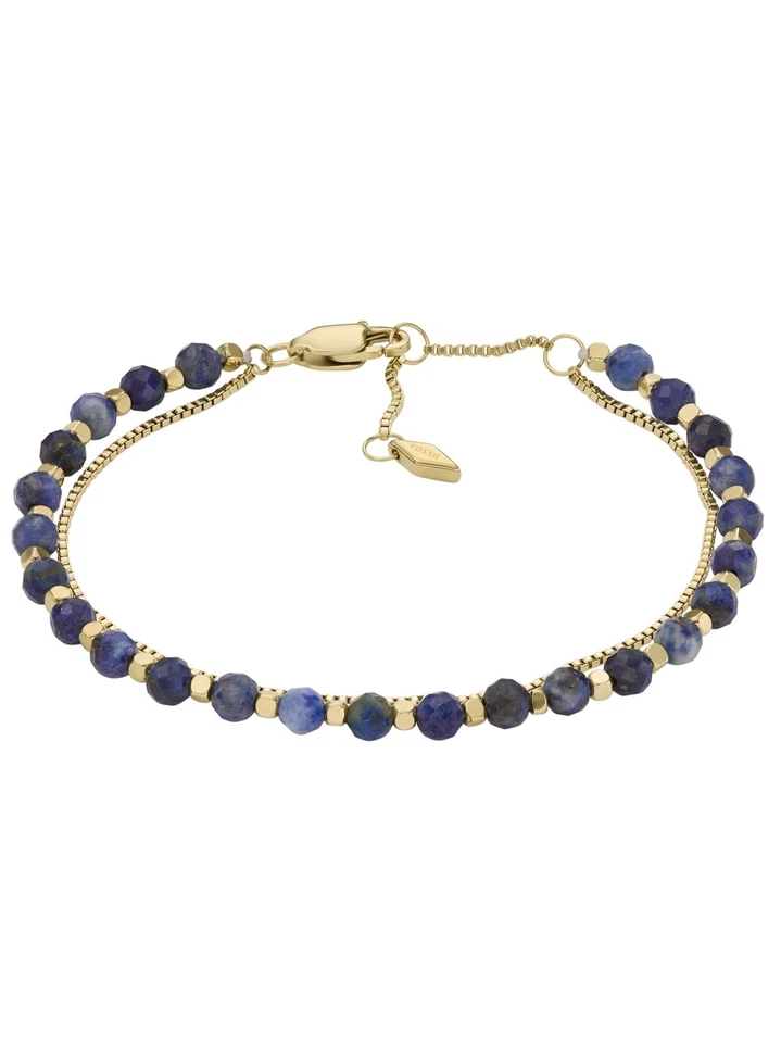 Fossil JF04540710 Damen Armband Edelstahl Blau 19 cm