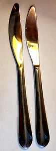 Gourmet Settings GS GON20 Glossy Stainless Flatware Solid Dinner Knife 2 Count - Picture 1 of 6