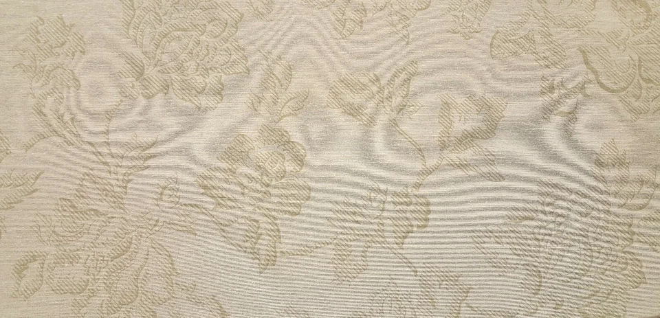 9 1/2" Wide - Light Beige & Taupe Floral Poly/Cotton Print - 10 Yards - Image 1 of 1