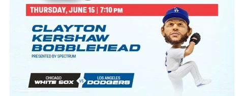 Clayton Kershaw Bobblehead Los Angeles Dodgers SGA 6/15/23! Sameday  🚢 Cover
