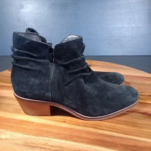 Cole Haan Alayna Boots Womens Sz 9 B Black Suede Ankle Bootie Cowgirl Core - Picture 1 of 16