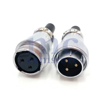 WS24 25A 3Pin Docking Waterproof Electrical Wire Connector,Aviation Plug Socket - Image 1 of 4