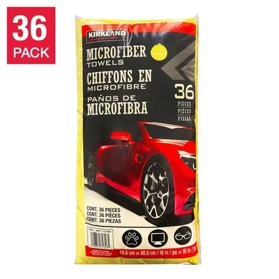 Toallas de microfibra Kirkland Signature ultra felpa 16" x 16" 36 quilates limpieza de automóviles Foto 1 de 2