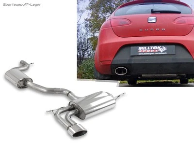 Milltek Sportauspuffanlage ab Kat für Seat Leon 1P inkl. Cupra oval eingerollt - Bild 1 von 4