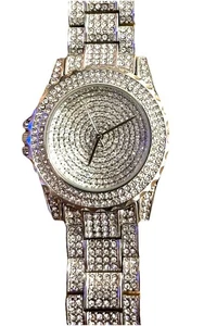 XILULE SUPER BLING CRYSTAL Silver TONE CRYSTAL PAVE STUNNING WATCH New B#2 - Picture 1 of 4
