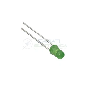 10 Stück Led 3mm Grünes Diffuslicht 1000mcd Hohe Helligkeit Diffus - Bild 1 von 1