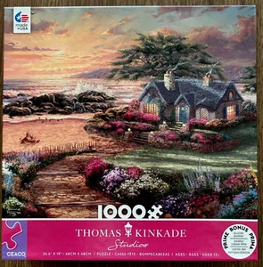CEACO Thomas Kinkade Seaside Cottage 1000 Piece Jigsaw New Sealed FREE POSTAGE! - Picture 1 of 1