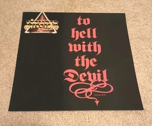 RARE EX Stryper To Hell With The Devil Record Co. Promo Poster Flat 12x12 - Picture 1 of 2