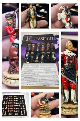 The Chessmen American Revolution Summit Collection Chess Set W.U. 2001 Vintage - Image 1 of 4