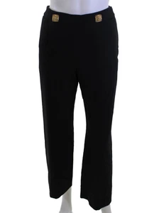 Chanel Women Dress Pants Black Button Wool Blend Size S - Picture 1 of 8