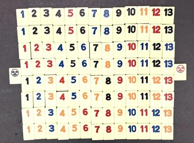 Juego Completo Azulejos Rummikub Vintage 1987 Pressman Crema Artesanías Reemplazos Foto 1 de 4