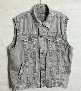 Escapism Herren große graue Denim Weste handgefertigt NY Jeans authentisch - Bild 1 von 10