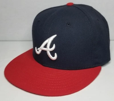 Atlanta Braves New Era 59Fifty On-Field Hat Size 7 1/8 Made In USA - Image 1 of 4
