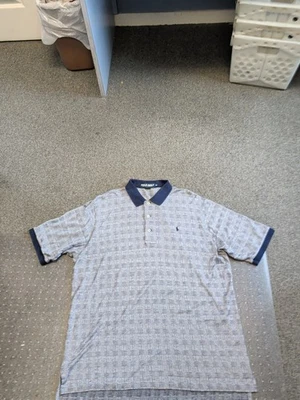 CAMISA POLO DE GOLF PARA HOMBRES RALPH LAUREN MANGA CORTA AZUL A CUADROS TALLA XL Foto 1 de 4