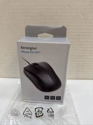 Kensington Wired USB Mouse for Life, Left/Right Black (K72110US) w/ Silent Click - Image 1 of 2