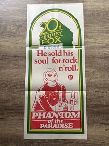 PÓSTER DE PELÍCULA DE COLECCIÓN: FANTASMA DEL PARAÍSO (Original 1974 Daybill) - Imagen 1 de 2