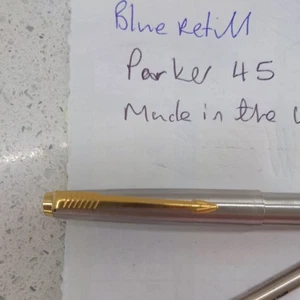 Parker 45 Flighter Ballpoint Pen Gold Plated Trim 1970s Vintage black ink - Picture 1 of 7