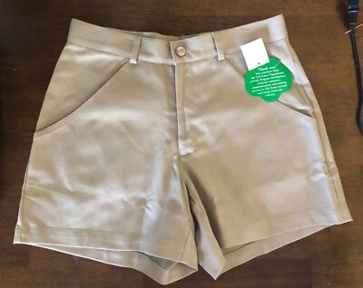 GIRL SCOUTS SHORTS official uniform NEW khaki tan NWT adult women SIZE 11/12 - Image 1 of 4