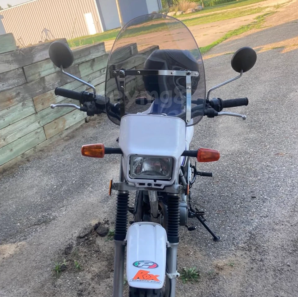 18"x16" Windshield Windscreen 7/8" Handlebar For Yamaha TW200 V-Star 1300 650  - Image 1 of 4