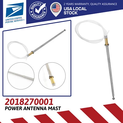 PARA MERCEDES BENZ AM FM POTENCIA ANTENA MÁSTIL 1981-1993 ACERO INOXIDABLE PUNTA CROMADA Foto 1 de 4