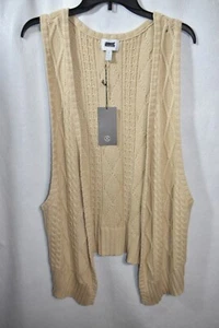Chaleco Suéter Urban Outfitters Lark & Wolfe Beige Talla Grande Para Mujer - Imagen 1 de 8