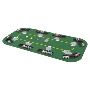 Piano da Poker Pieghevole 8 Giocatori Rettangolo Verde Gioco di Carte vidaXL - Foto 1 di 9
