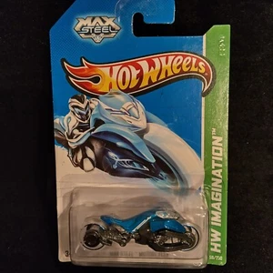 2013 Hot Wheels Max Steel Motorrad blau HW Imagination #59/250 Diecast 1:64 - Bild 1 von 3