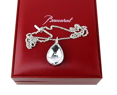 БАККАРА ЮВЕЛИРНЫХ ИЗДЕЛИЙ FLEURS DE PSYDELIC ST. СЕРЕБРО ПРОЗРАЧНЫЙ ЗЕРКАЛЬНЫЙ ОЖЕРЕЛЬЕ НОВЫЙ #6N - Изображение 1 из 4