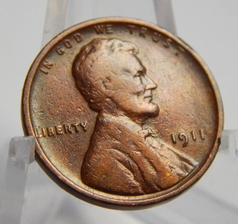 1911 Lincoln Wheat Cent - Mint Error - Reverse Defective Planchet Cover