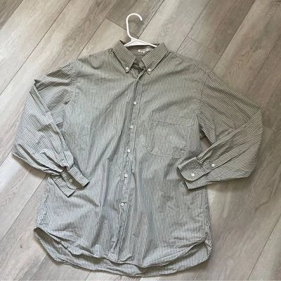 Camisa Salvatore Ferragamo 100 % algodón egipcio fino a rayas con botones gris (16) Foto 1 de 4