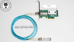 MCX311A-XCAT MELLANOX CX3-Pro PCIe3.0 SFP+ NIC MFM1T02A-SR AOC 1-30M NAS RDMA - Picture 1 of 29