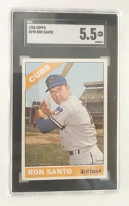 1966--RON SANTO (CHICAGO CUBS--HOF)--TOPPS CARD #290--SGC 5.5 (EX+) - Picture 1 of 2