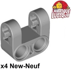 LEGO Technic 4x Pin Connector Perpendicolare Doppio Split Corazzato Grigio 69819 - Picture 1 of 1