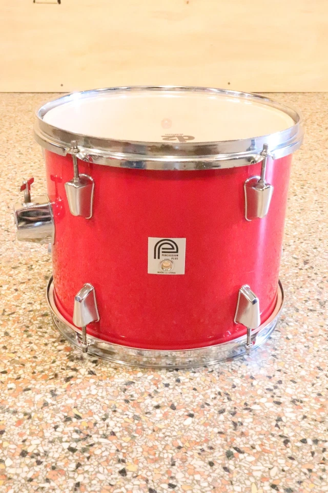 Percussion Plus 10x12 Rack Tom Drum Red Wrap Foto 1 de 4