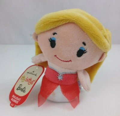 Nuevo Hallmark Itty Bittys Vacaciones Barbie Rubia 4.5" Mini Bolsa de Frijoles Peluche Foto 1 de 4