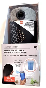 Sharper Image Breeze Blast Ultra Personal Air Cooler- Battery/USB Cable- *Black* - Picture 1 of 5