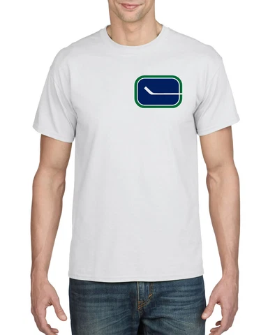 VANCOUVER CANUCKS 1970-78 LOGO NHL TEAM THROWBACK LOGO T-SHIRT, NEW Cover