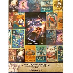 Raro Juego de Pósters de Atracción Disneyland París - 25 Cumpleaños - Nuevo - Sellado - 2017 - Imagen 1 de 3